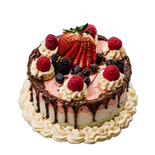 Gâteau au sorbet ''L'Arc-en-Ciel'' aux fruits
